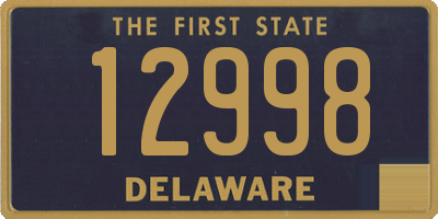 DE license plate 12998