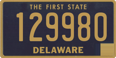 DE license plate 129980