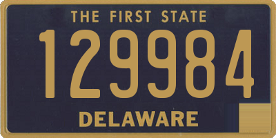 DE license plate 129984