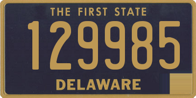 DE license plate 129985