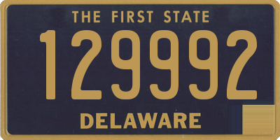 DE license plate 129992