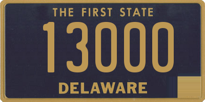 DE license plate 13000