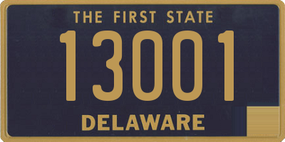 DE license plate 13001