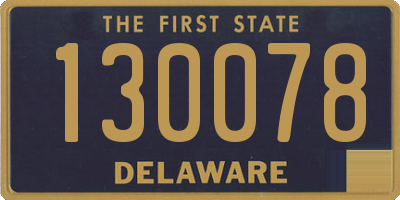 DE license plate 130078