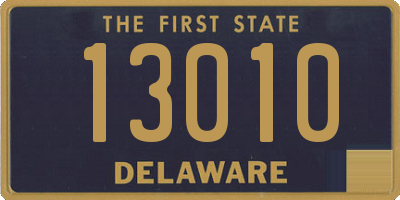 DE license plate 13010