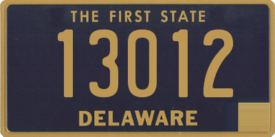 DE license plate 13012