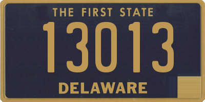 DE license plate 13013