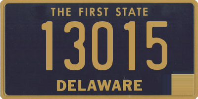 DE license plate 13015