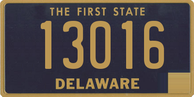 DE license plate 13016