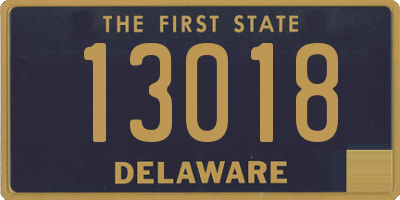 DE license plate 13018