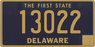 DE license plate 13022