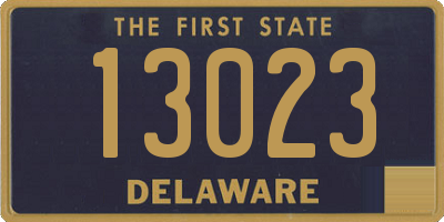 DE license plate 13023