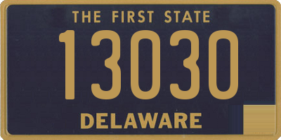 DE license plate 13030