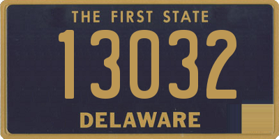 DE license plate 13032