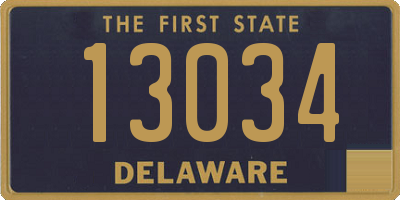 DE license plate 13034