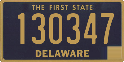 DE license plate 130347