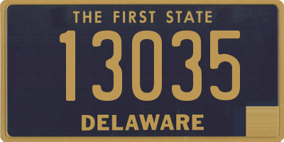 DE license plate 13035