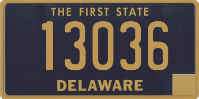 DE license plate 13036