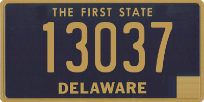 DE license plate 13037