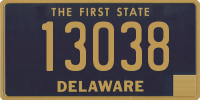 DE license plate 13038