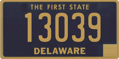 DE license plate 13039