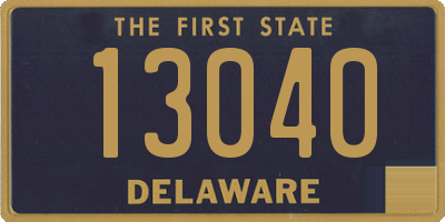 DE license plate 13040