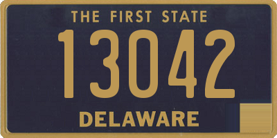 DE license plate 13042