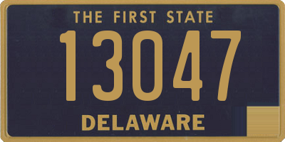 DE license plate 13047