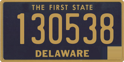 DE license plate 130538