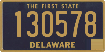 DE license plate 130578