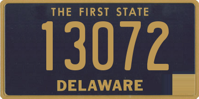 DE license plate 13072