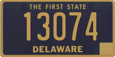 DE license plate 13074