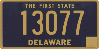 DE license plate 13077