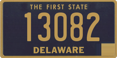 DE license plate 13082