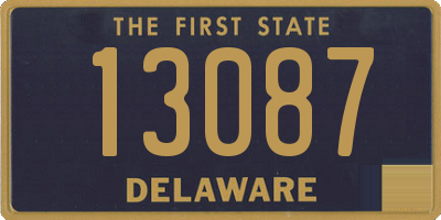 DE license plate 13087