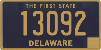 DE license plate 13092