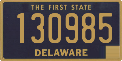 DE license plate 130985