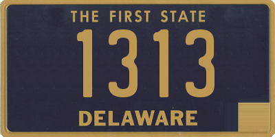 DE license plate 1313