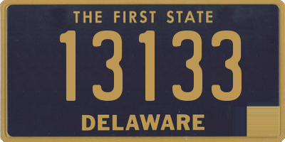 DE license plate 13133