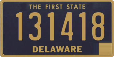 DE license plate 131418