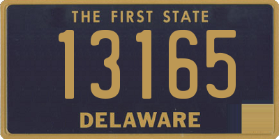 DE license plate 13165