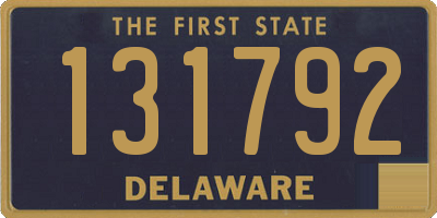 DE license plate 131792