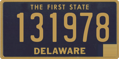 DE license plate 131978