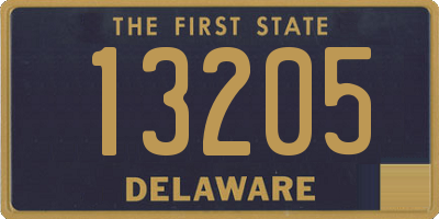 DE license plate 13205