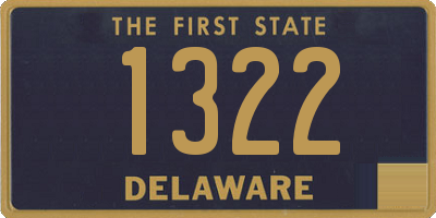 DE license plate 1322