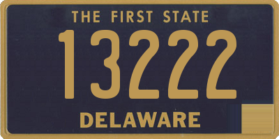 DE license plate 13222