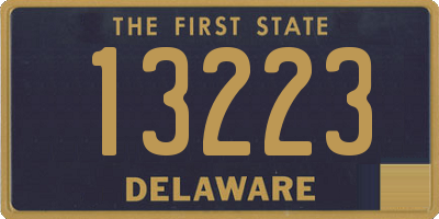 DE license plate 13223