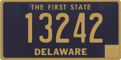 DE license plate 13242