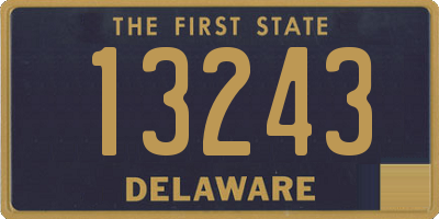 DE license plate 13243