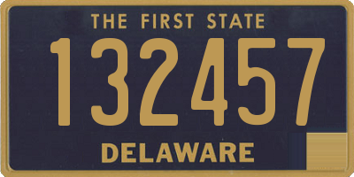 DE license plate 132457